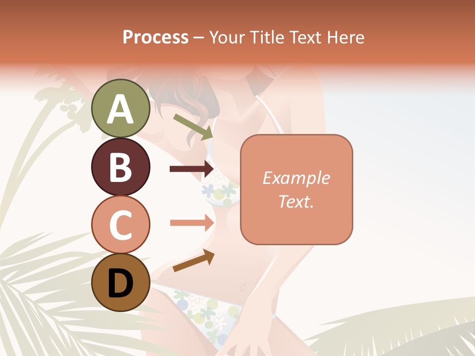 A Woman In A Bikini Is Posing For A Picture PowerPoint Template