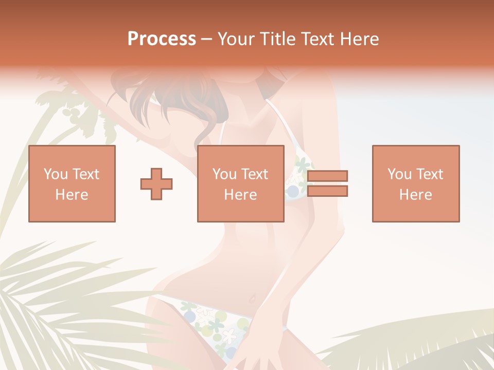 A Woman In A Bikini Is Posing For A Picture PowerPoint Template