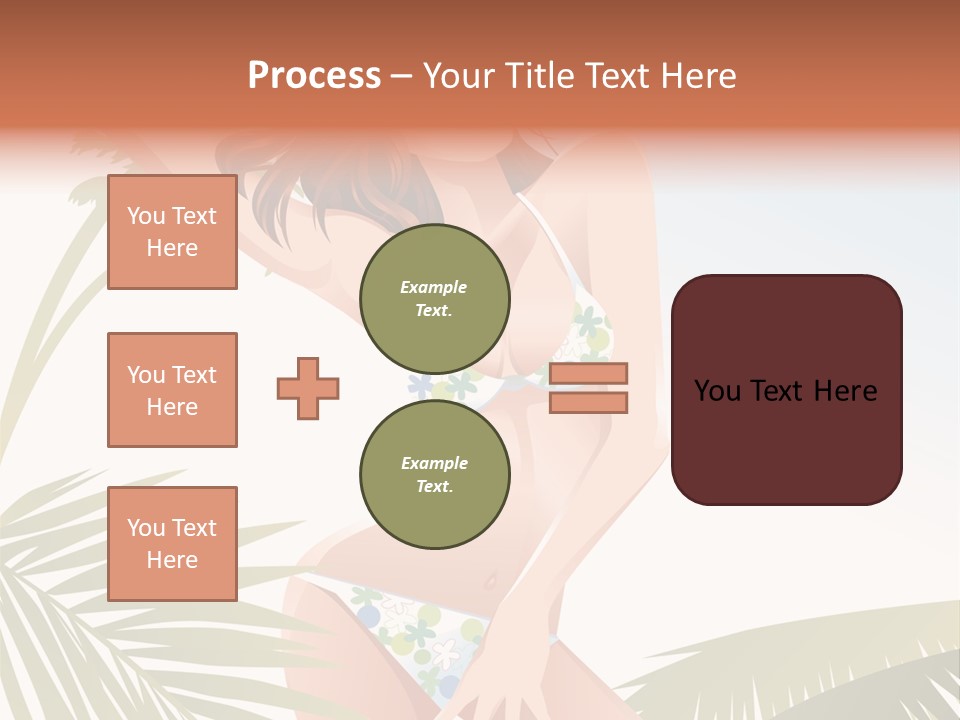 A Woman In A Bikini Is Posing For A Picture PowerPoint Template