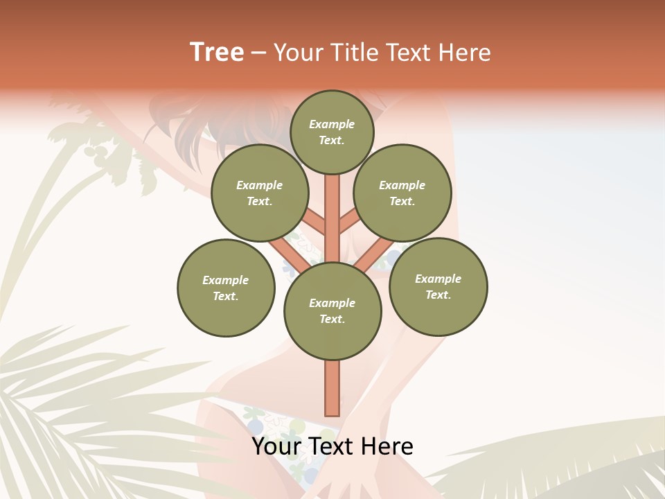 A Woman In A Bikini Is Posing For A Picture PowerPoint Template