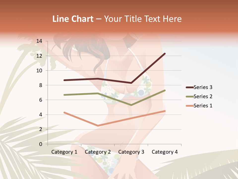 A Woman In A Bikini Is Posing For A Picture PowerPoint Template