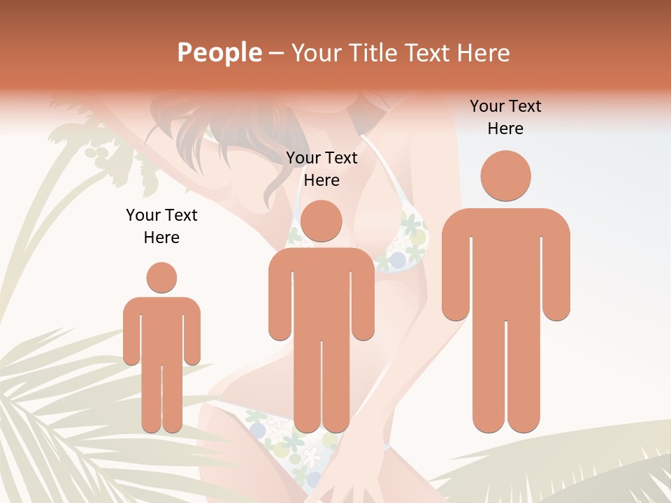 A Woman In A Bikini Is Posing For A Picture PowerPoint Template