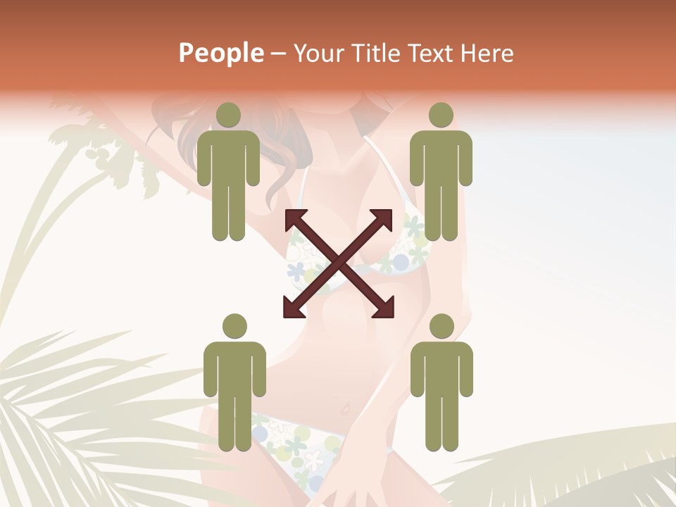 A Woman In A Bikini Is Posing For A Picture PowerPoint Template