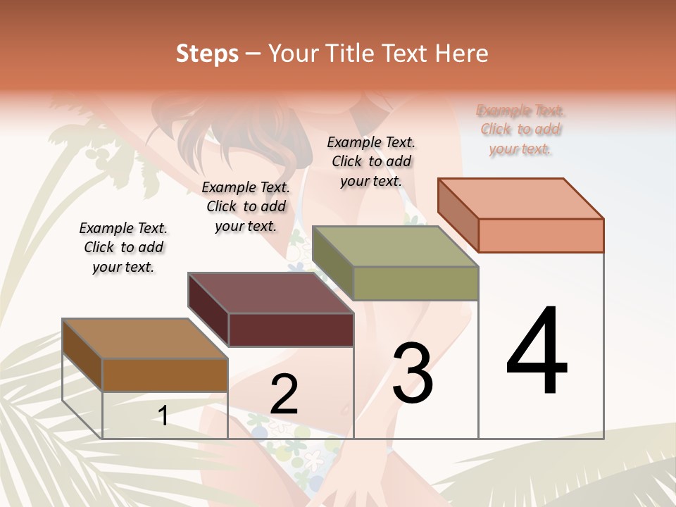 A Woman In A Bikini Is Posing For A Picture PowerPoint Template