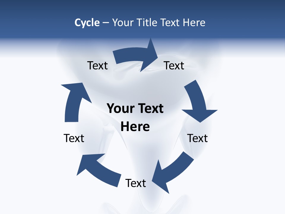 A Tooth With A Toothbrush In The Middle Of It PowerPoint Template