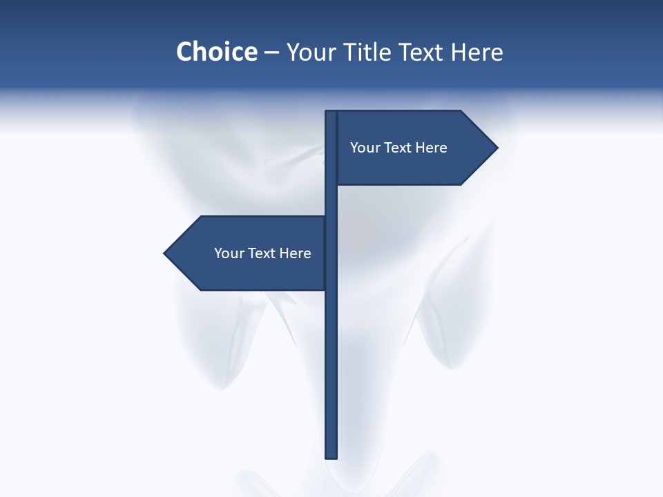 A Tooth With A Toothbrush In The Middle Of It PowerPoint Template