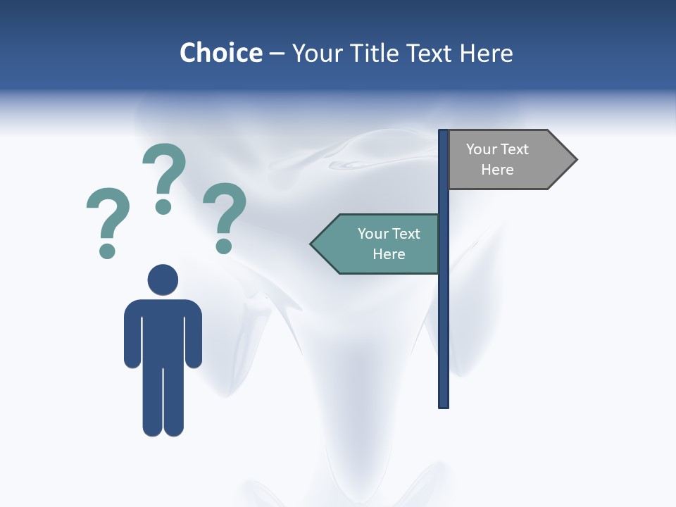 A Tooth With A Toothbrush In The Middle Of It PowerPoint Template