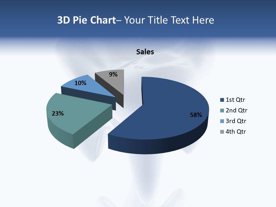 A Tooth With A Toothbrush In The Middle Of It PowerPoint Template