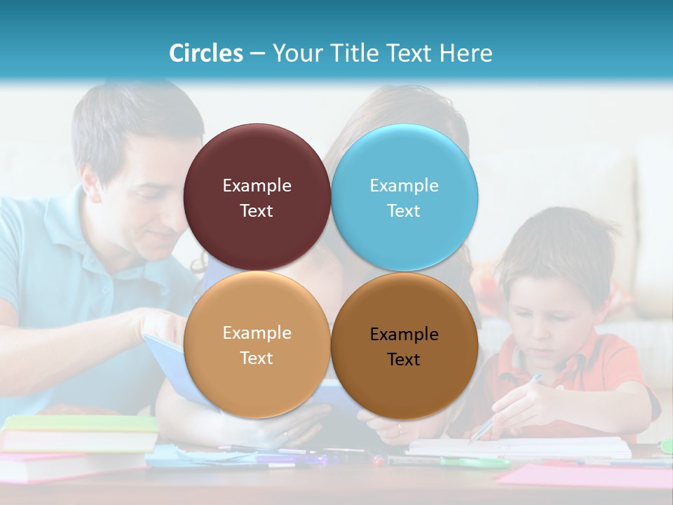 A Family Playing With A Tablet On The Floor PowerPoint Template