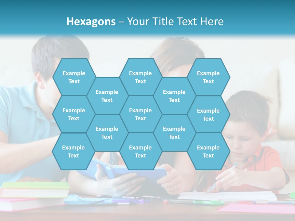 A Family Playing With A Tablet On The Floor PowerPoint Template