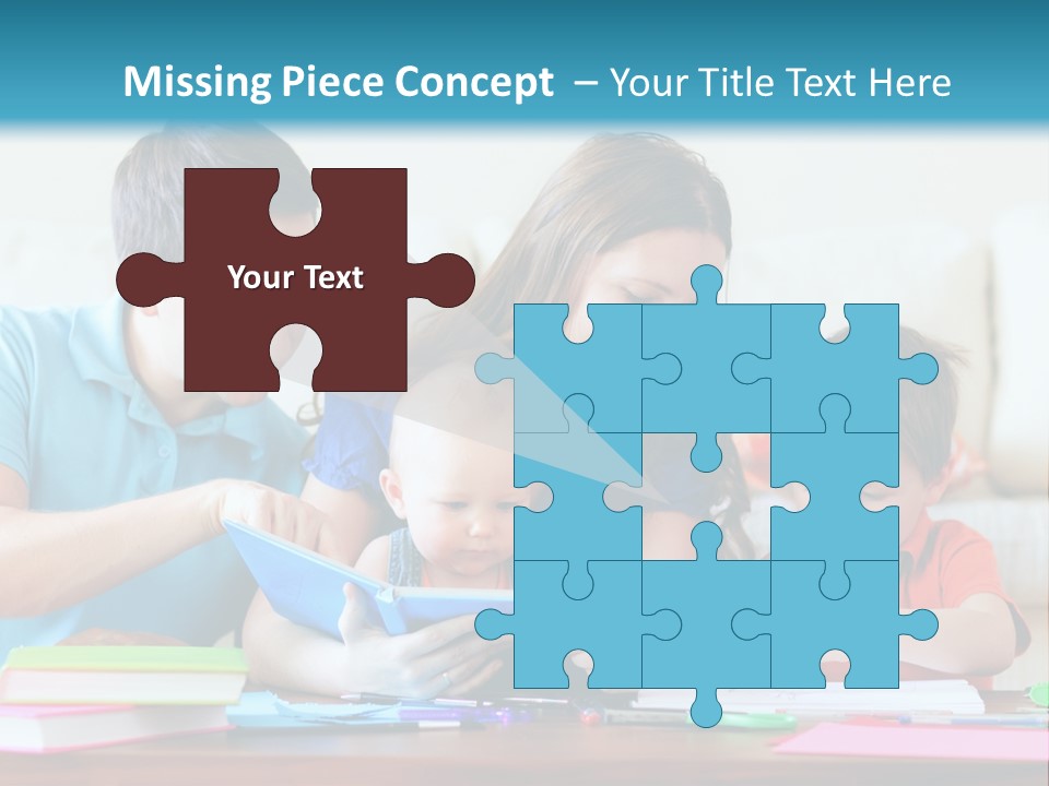 A Family Playing With A Tablet On The Floor PowerPoint Template