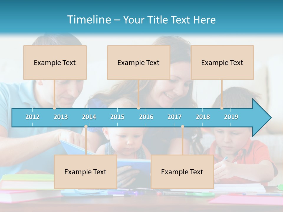 A Family Playing With A Tablet On The Floor PowerPoint Template