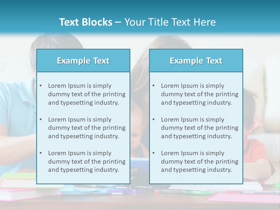 A Family Playing With A Tablet On The Floor PowerPoint Template
