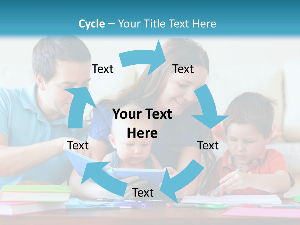 A Family Playing With A Tablet On The Floor PowerPoint Template