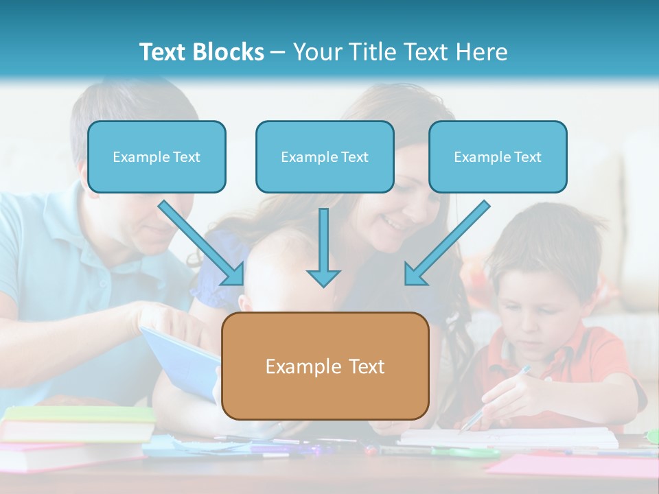 A Family Playing With A Tablet On The Floor PowerPoint Template