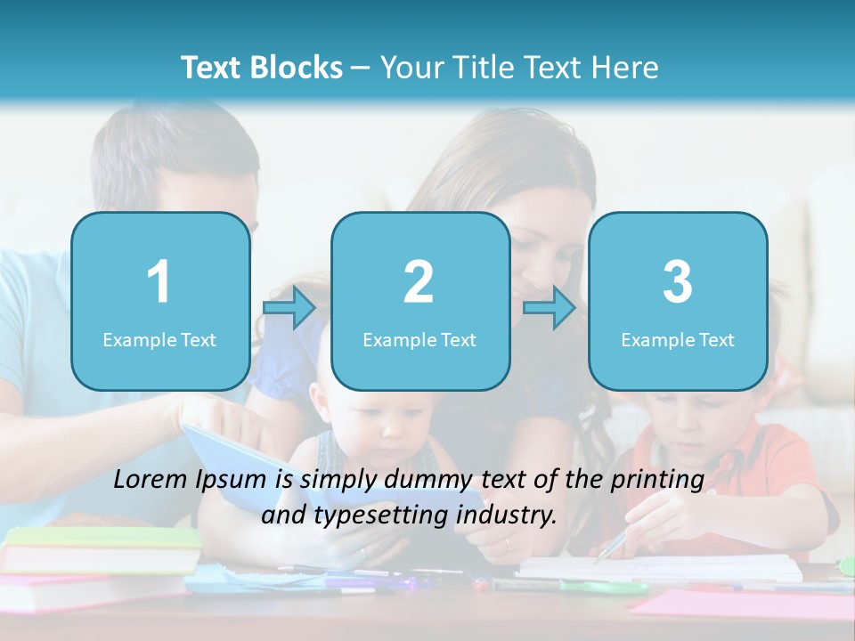 A Family Playing With A Tablet On The Floor PowerPoint Template