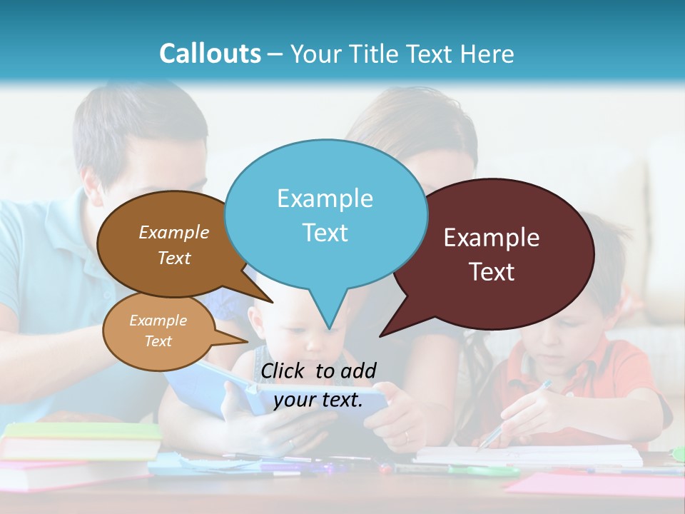 A Family Playing With A Tablet On The Floor PowerPoint Template