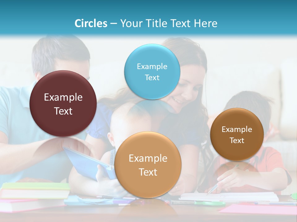 A Family Playing With A Tablet On The Floor PowerPoint Template