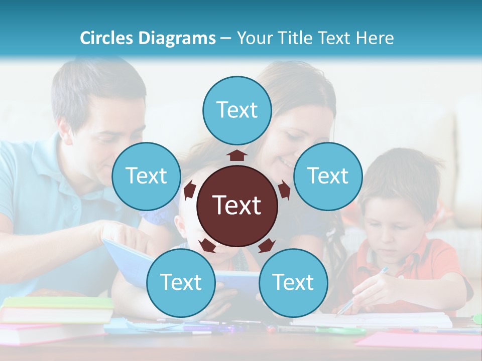 A Family Playing With A Tablet On The Floor PowerPoint Template