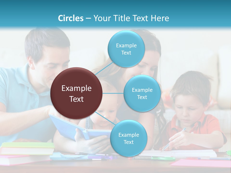 A Family Playing With A Tablet On The Floor PowerPoint Template