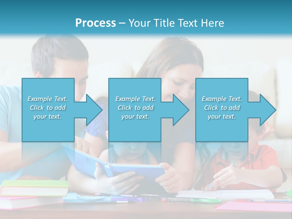A Family Playing With A Tablet On The Floor PowerPoint Template