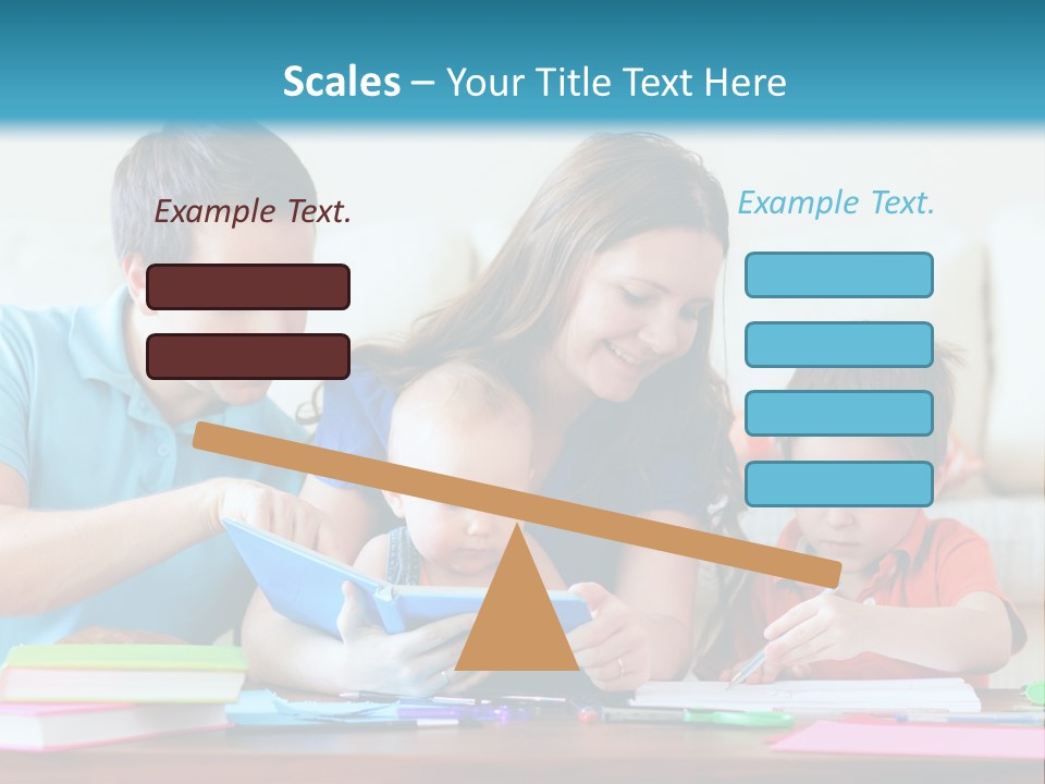 A Family Playing With A Tablet On The Floor PowerPoint Template