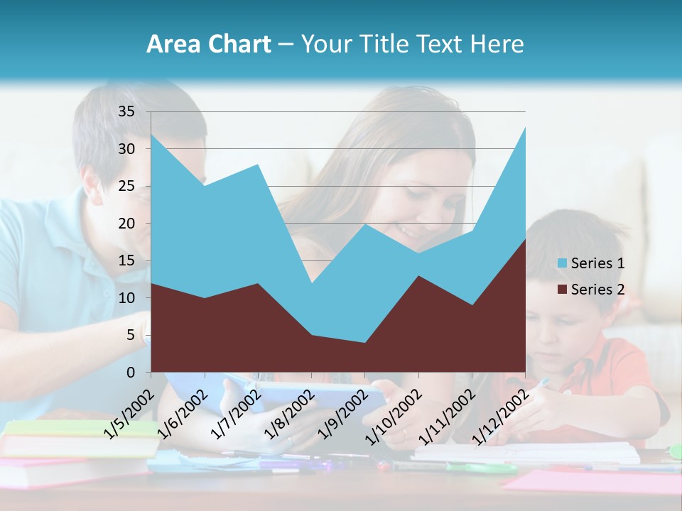 A Family Playing With A Tablet On The Floor PowerPoint Template