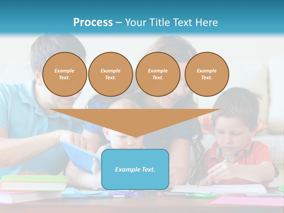 A Family Playing With A Tablet On The Floor PowerPoint Template