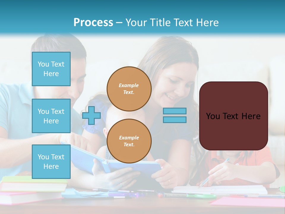 A Family Playing With A Tablet On The Floor PowerPoint Template