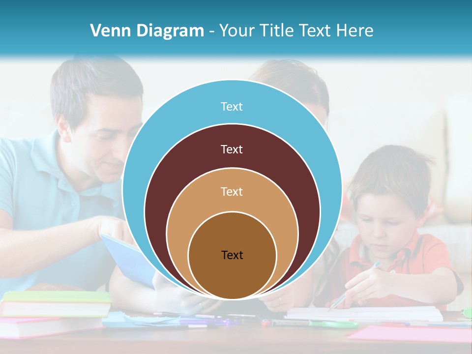A Family Playing With A Tablet On The Floor PowerPoint Template