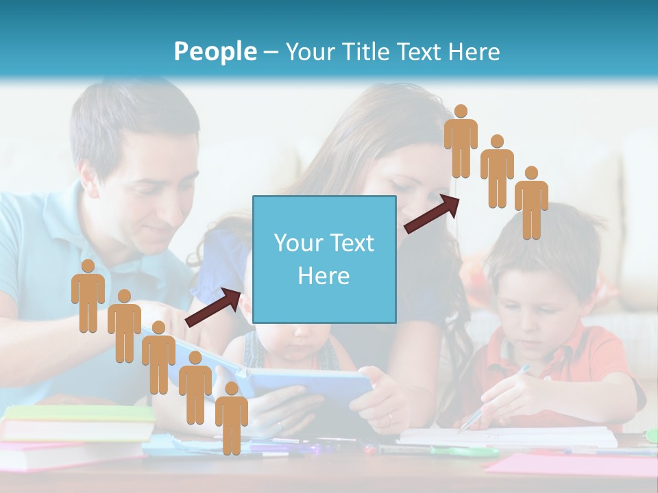 A Family Playing With A Tablet On The Floor PowerPoint Template