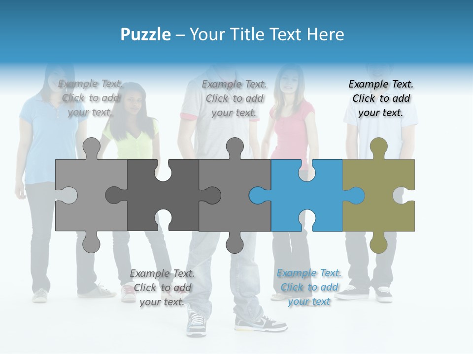 A Group Of People Standing Next To Each Other PowerPoint Template