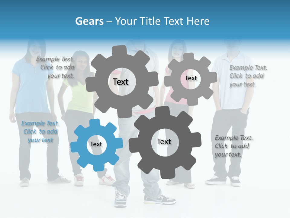 A Group Of People Standing Next To Each Other PowerPoint Template