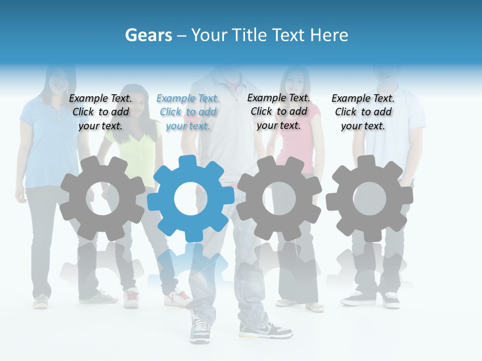 A Group Of People Standing Next To Each Other PowerPoint Template
