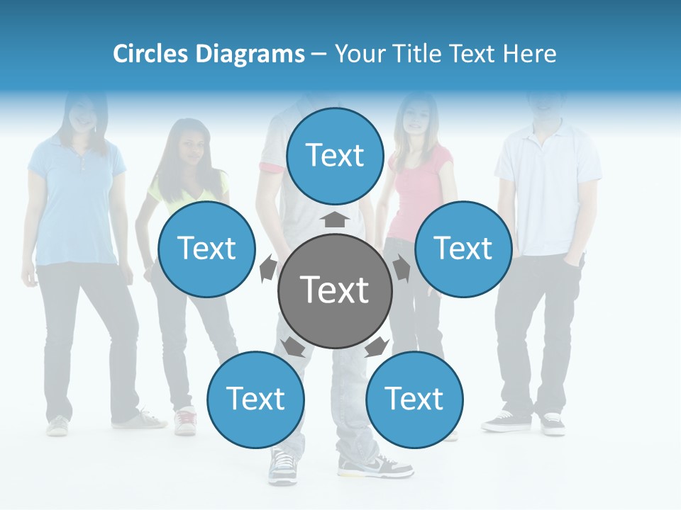 A Group Of People Standing Next To Each Other PowerPoint Template