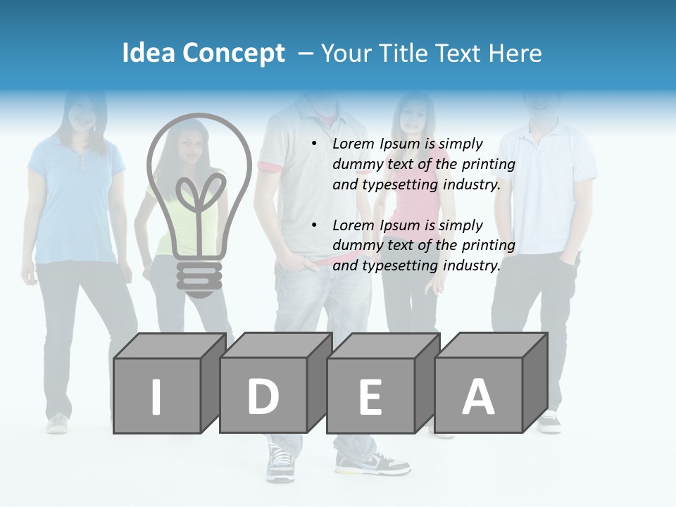 A Group Of People Standing Next To Each Other PowerPoint Template