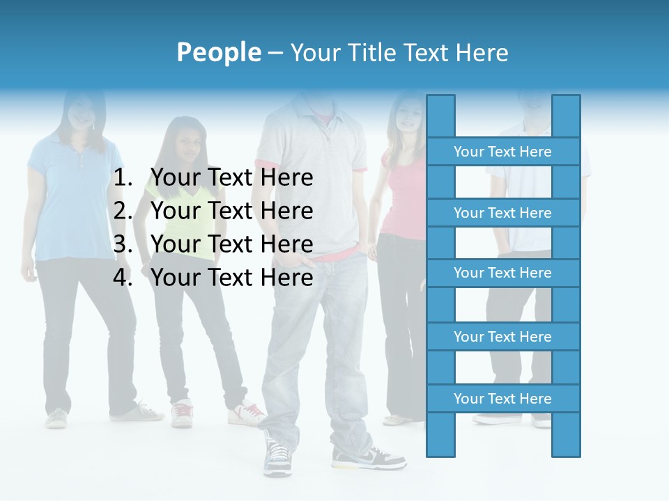 A Group Of People Standing Next To Each Other PowerPoint Template