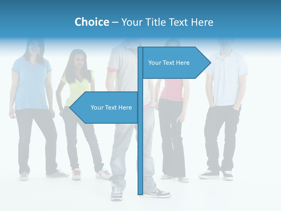 A Group Of People Standing Next To Each Other PowerPoint Template
