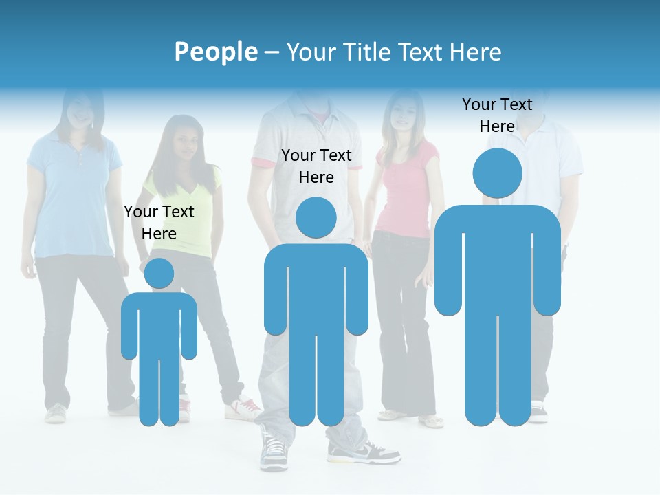 A Group Of People Standing Next To Each Other PowerPoint Template