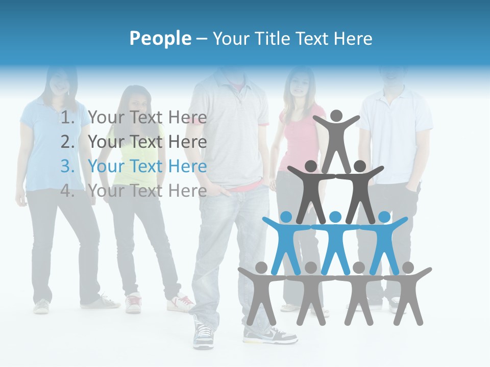 A Group Of People Standing Next To Each Other PowerPoint Template