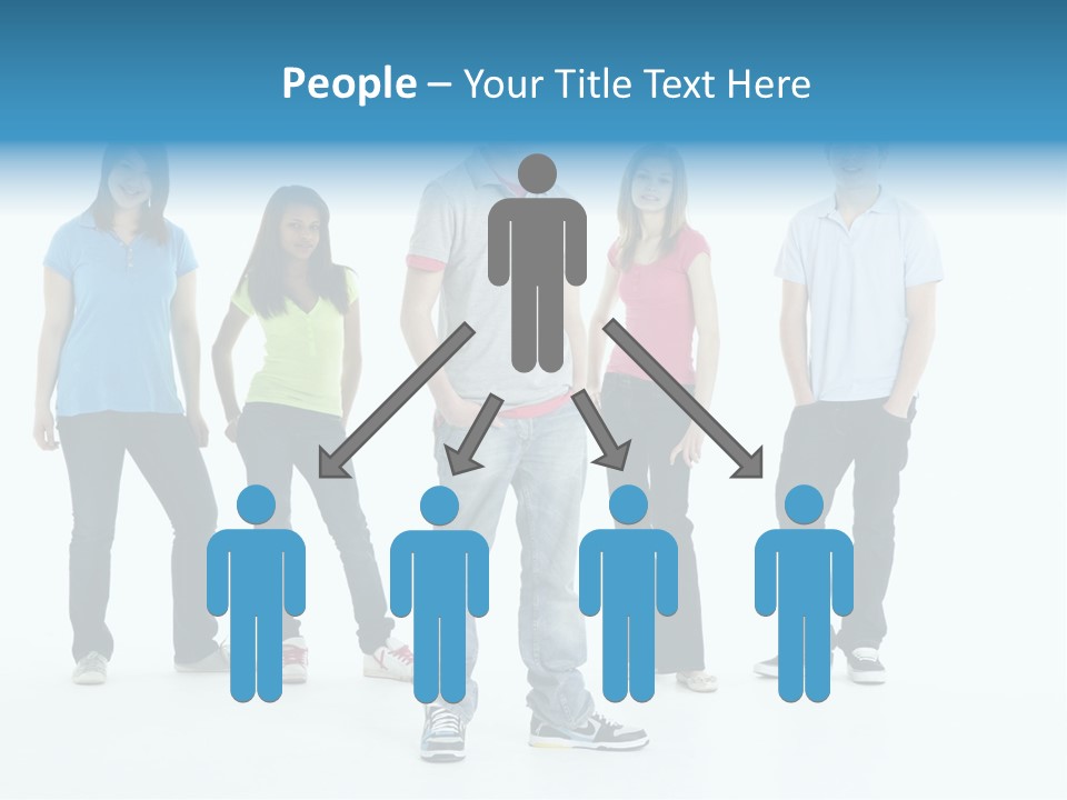 A Group Of People Standing Next To Each Other PowerPoint Template