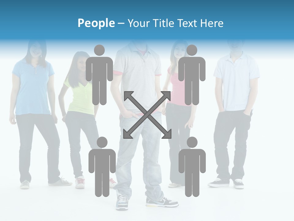 A Group Of People Standing Next To Each Other PowerPoint Template