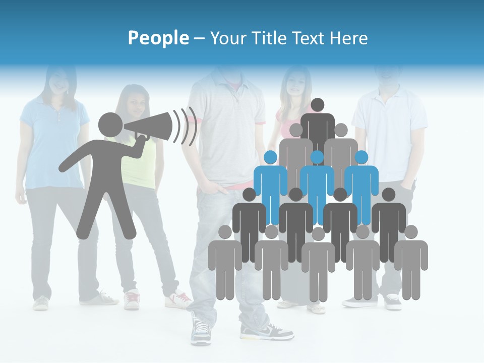 A Group Of People Standing Next To Each Other PowerPoint Template