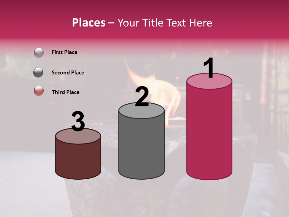 A Candle That Is Sitting On A Table PowerPoint Template