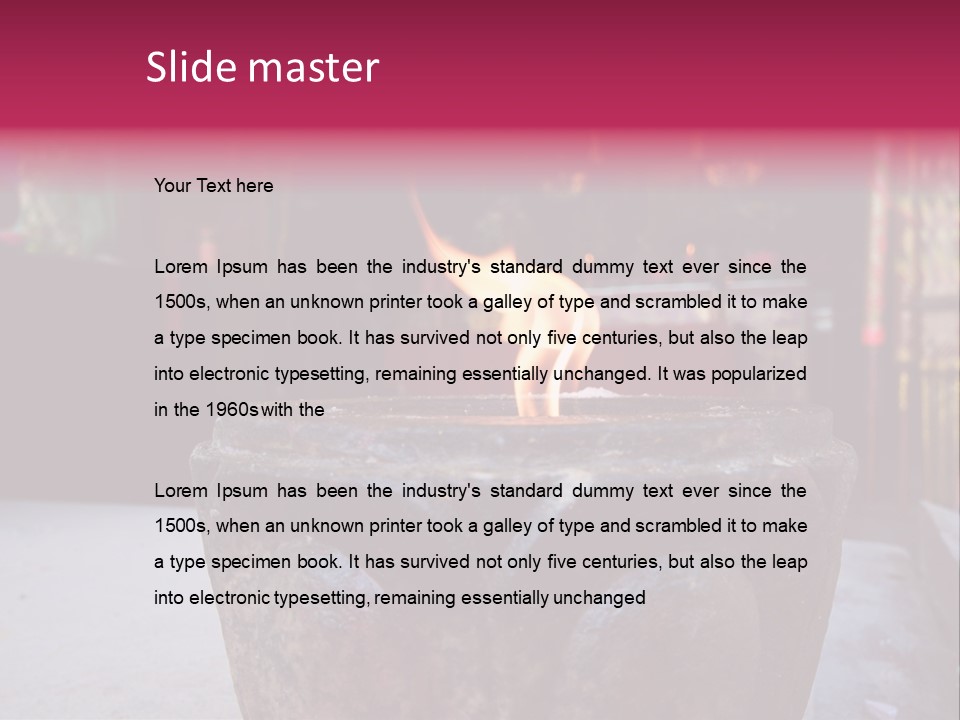 A Candle That Is Sitting On A Table PowerPoint Template