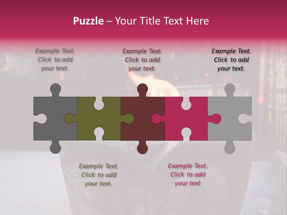 A Candle That Is Sitting On A Table PowerPoint Template