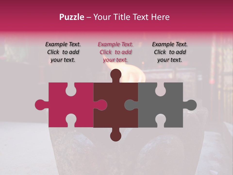 A Candle That Is Sitting On A Table PowerPoint Template