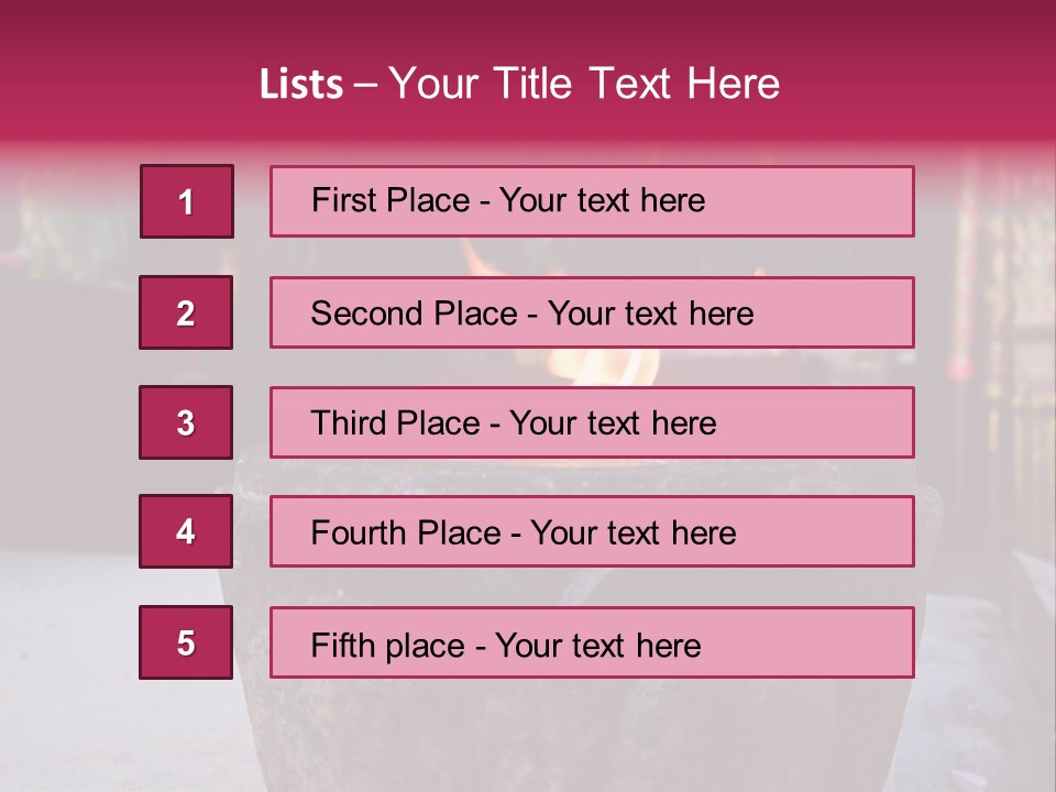 A Candle That Is Sitting On A Table PowerPoint Template