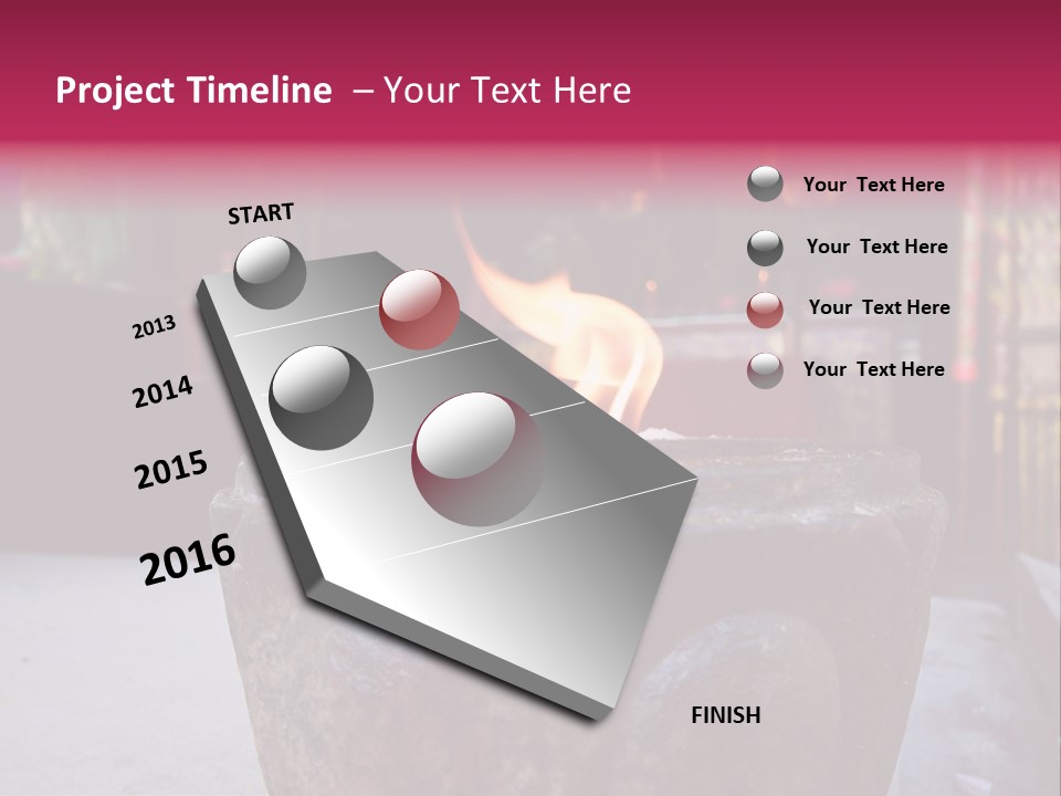 A Candle That Is Sitting On A Table PowerPoint Template