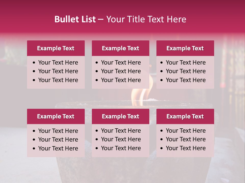 A Candle That Is Sitting On A Table PowerPoint Template